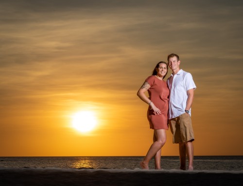 Romantic Honeymoon Sunset Photo Session at Riu Palace Aruba Beach