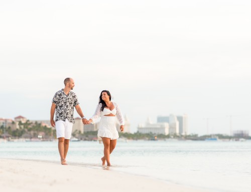 Aruba Engagement Photo Session at Marriott Stellaris Beach